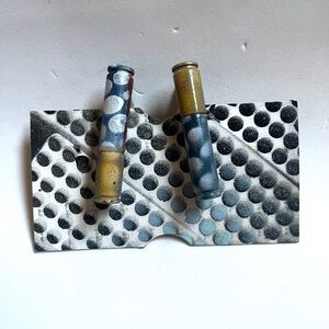 2! Artistic Polka Dot Brooch Clip- Multicolor- with Art Card.